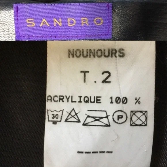 Sandro Nounours Faux Patchwork Fur Coat - Picture 16 of 16